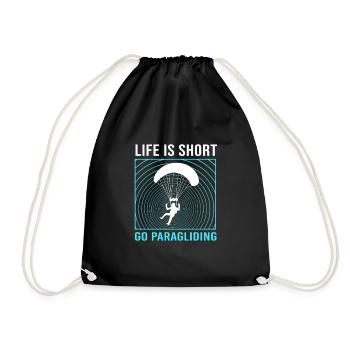 Parachute parapente - Sac de sport léger - noir - Devant