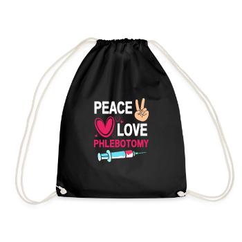 Phlebotomist Nurse Nurse Blood Sampling - Drawstring Bag - black - Front