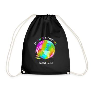 Earth Day - Drawstring Bag - black - Front