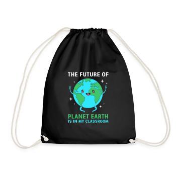 Earth Day - Drawstring Bag - black - Front