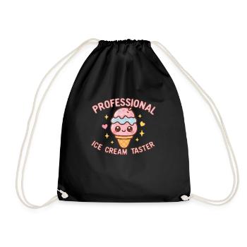 Dégustateur professionnel de glaces glaces - Sac de sport léger - noir - Devant