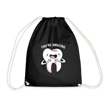 Dental Dentist Receptionist Dentist - Drawstring Bag - black - Front