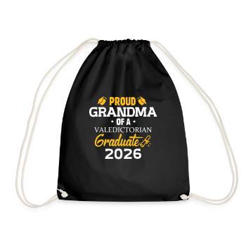 Oma der Jahrgangsbesten-Absolventin 2026 Familie - Turnbeutel - Schwarz - Vorne