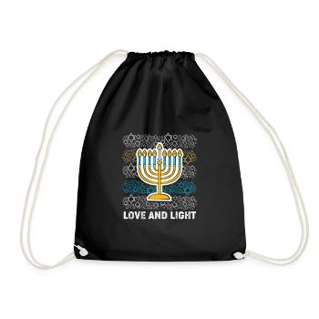 Hanukkah Chanukkah Hanukah - Drawstring Bag - black - Front