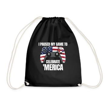 J’ai mis mon jeu en pause pour obtenir le Merica Gamer - Sac de sport léger - noir - Devant