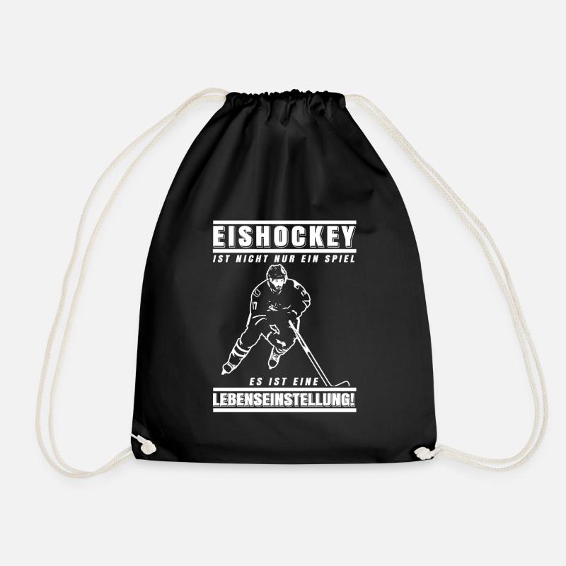 Eishockey - Eine Lebenseinstellung Shirt Geschenk - Turnbeutel - Schwarz