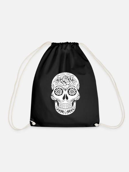 Dia De Los Muertos Shirt La Catrina Totenschädel - Turnbeutel - Schwarz