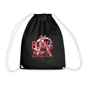 Punk Rock T-Shirt - Drawstring Bag - black - Front