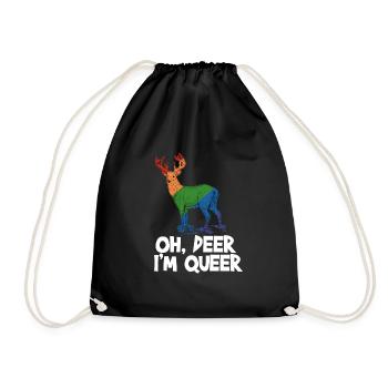 Oh Deer je suis queer - Sac de sport léger - noir - Devant
