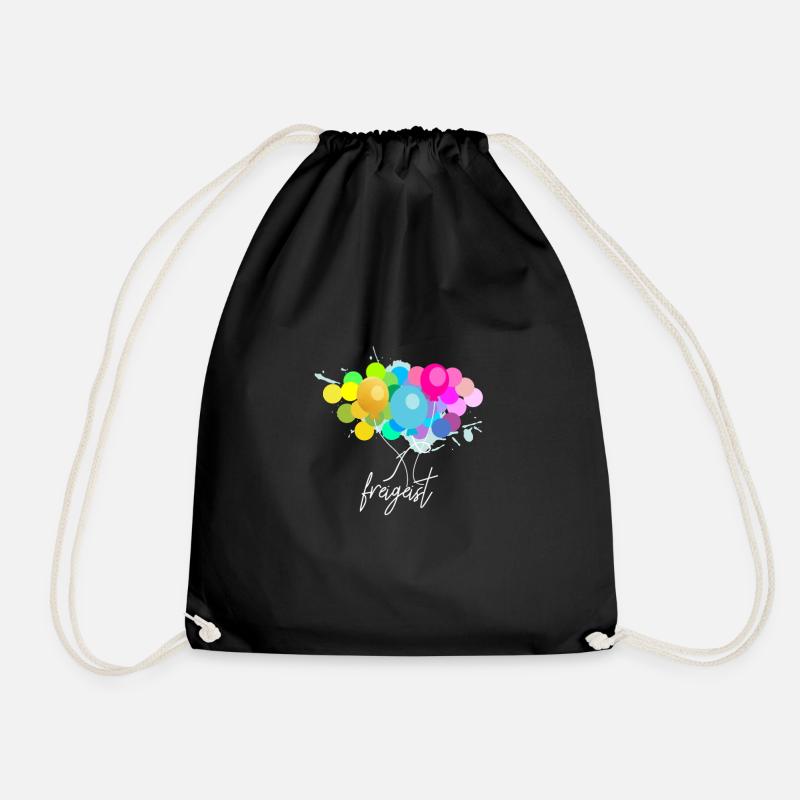 Ballons Hipster - Turnbeutel - Schwarz