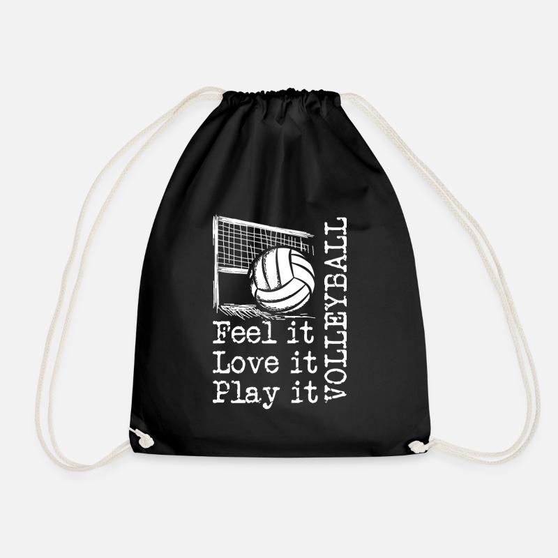 Volleyball Liebe - Turnbeutel - Schwarz