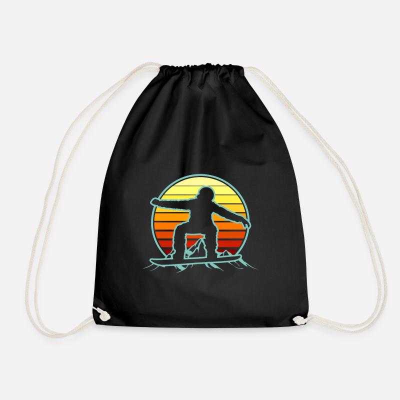 Snowboarden Snowboard Snowboarder Geschenkideen - Turnbeutel - Schwarz