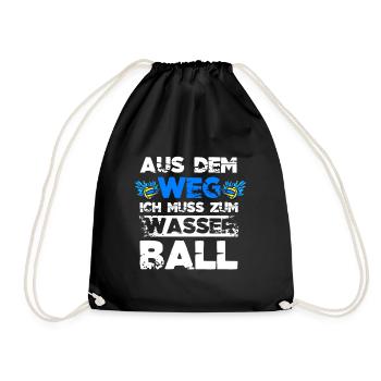 Wasserballer Spruch Wasserball - Turnbeutel - Schwarz - Vorne