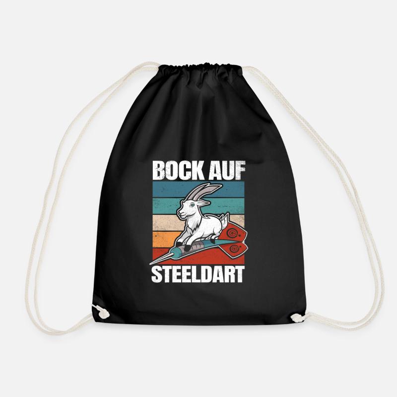 BOCK AUF STEELDART SPRUCH DARTSPIELER DARTS - Turnbeutel - Schwarz