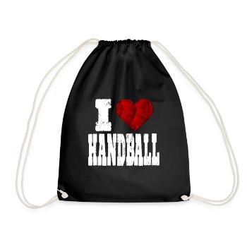 j'aime l'amour exigeant handball cœur aimant - Sac de sport léger - noir - Devant