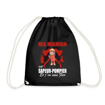 Pompier Shirt • Sapeur-Pompier • Maman Shirt - Sac de sport léger - noir - Devant