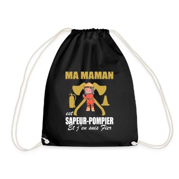 Pompier Shirt • Sapeur-Pompier • Maman Shirt - Sac de sport léger - noir - Devant