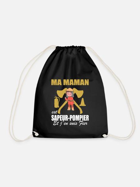 Pompier Shirt • Sapeur-Pompier • Maman Shirt - Sac de sport léger - noir