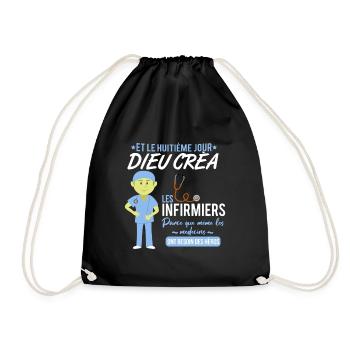 Infirmier shirt • Hero • Infirmier Cadeau - Sac de sport léger - noir - Devant