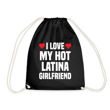 J'aime mon copain cadeau copine latina chaude - Sac de sport léger - noir - Devant