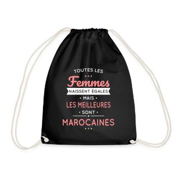 Femmes égales les meilleures sont Marocaines - Sac de sport léger - noir - Devant