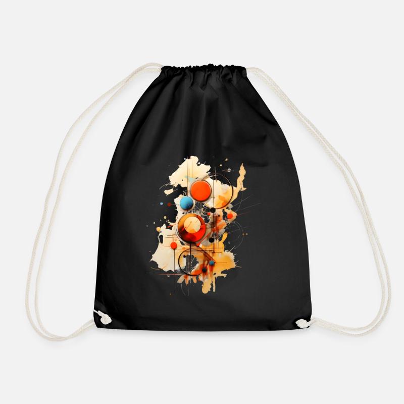 Abstract matematic Design - Turnbeutel - Schwarz
