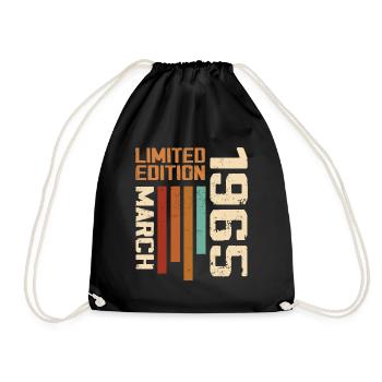 Mars 1965 Anniversaire 1965 Retro 1965 Mars - Sac de sport léger - noir - Devant