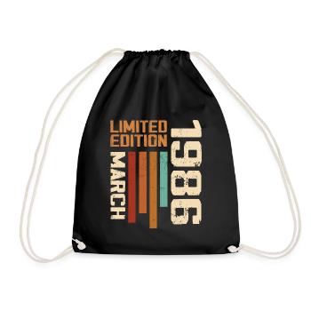 Mars 1986 Anniversaire 1986 Retro 1986 Mars - Sac de sport léger - noir - Devant