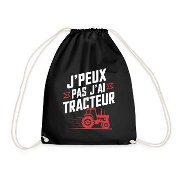 I can pa I have Tractor - Drawstring Bag - black - Front