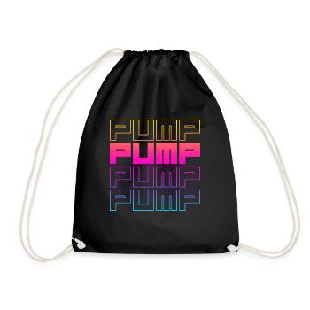 PUMP x4 - Drawstring Bag - black - Front