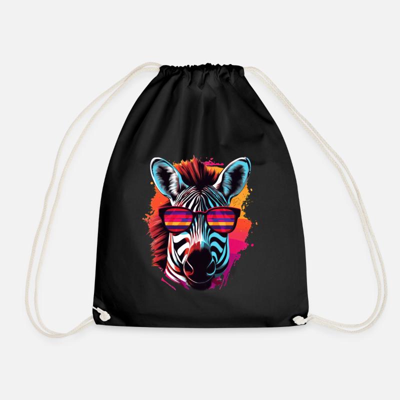 zebra sunglasses - Turnbeutel - Schwarz
