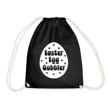 Easter Egg Gobbler - Drawstring Bag - black - Front