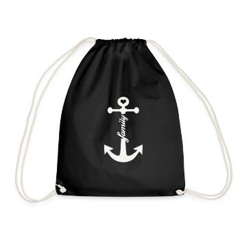 Family - Drawstring Bag - black - Front
