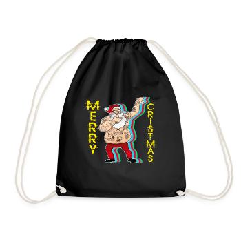 Dab Santa Geschenk Weihnachten Christmas Dabb - Turnbeutel - Schwarz - Vorne