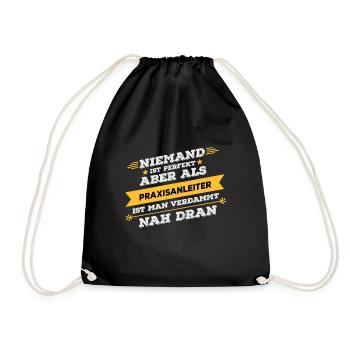Praxisanleiter Beruf Geschenk - Turnbeutel - Schwarz - Vorne