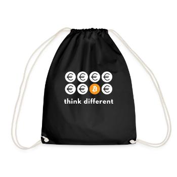 Think different Bitcoin - Drawstring Bag - black - Front