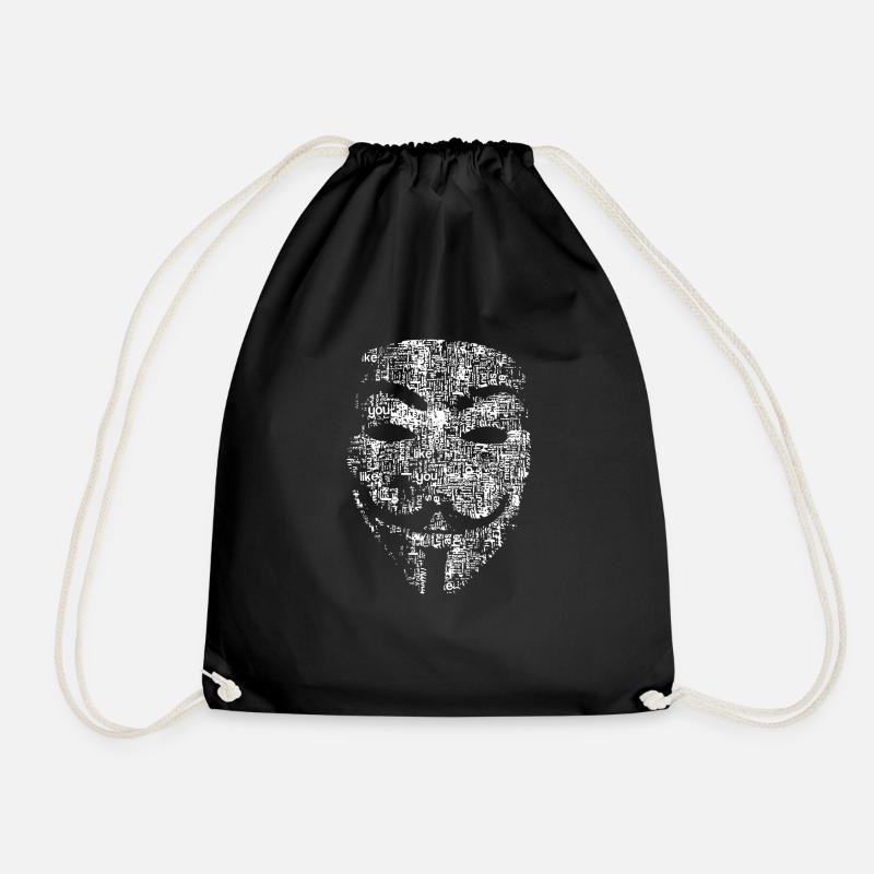 les pirates anonymes masque - Sac de sport léger - noir