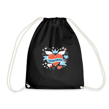 Team Bride Braut Hochzeit Geschenk Ehefrau Party - Turnbeutel - Schwarz - Vorne