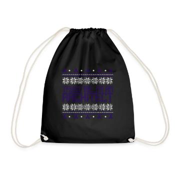 Architecte laid noël pull, professions zirkel - Sac de sport léger - noir - Devant