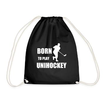 Unihockey - Turnbeutel - Schwarz - Vorne