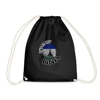Geschenk Its in my dna dns roots Lesotho - Turnbeutel - Schwarz - Vorne