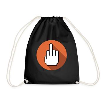 Fuck you fingers - Drawstring Bag - black - Front