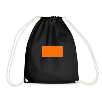 orange - Drawstring Bag - black - Front
