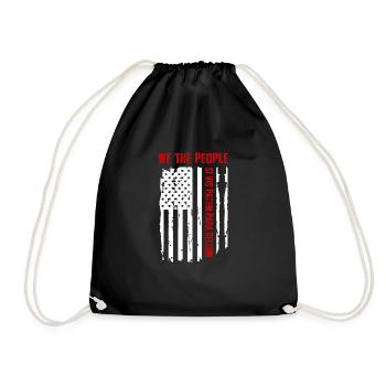 We The People Si Vis Pacem Para Bellum T-shirt - Turnbeutel - Schwarz - Vorne