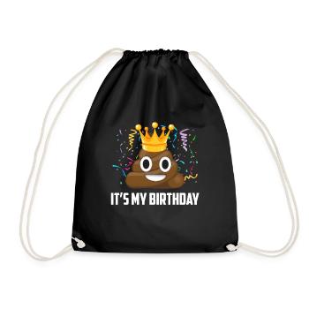 Its My Birthday Poop Emoticon - Sac de sport léger - noir - Devant