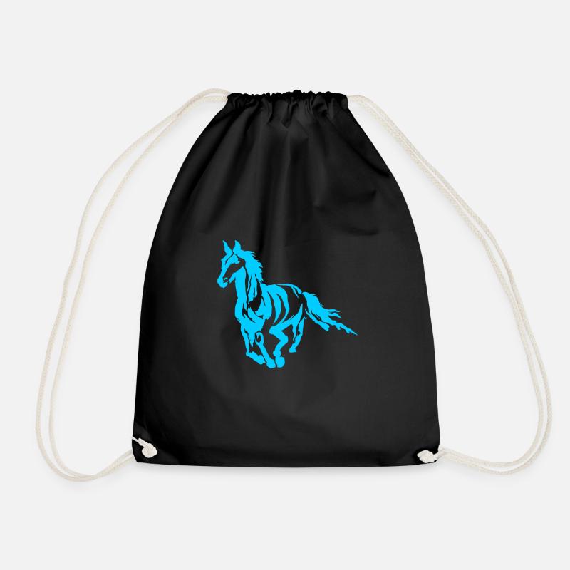 Stallion - Premium Design - Drawstring Bag - black