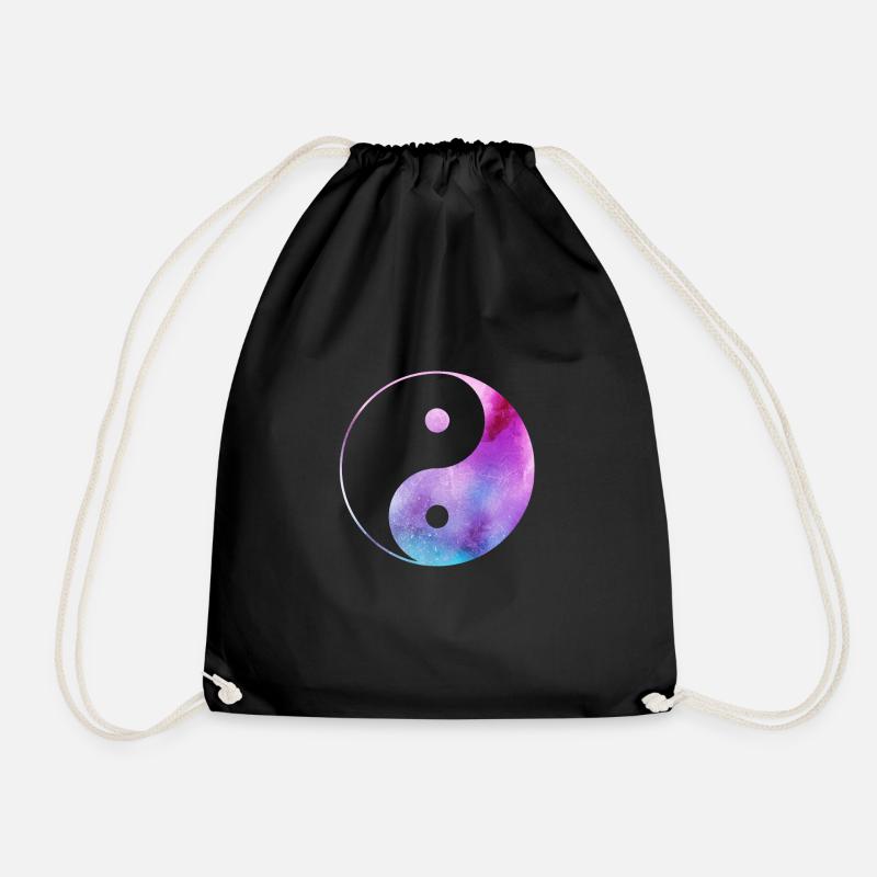 Yin Yang - Drawstring Bag - black