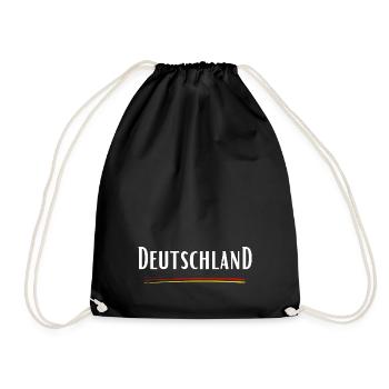 Deutschland-Flagge - Turnbeutel - Schwarz - Vorne