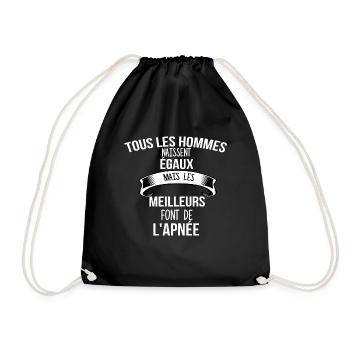 l apne e cadeau humour - Sac de sport léger - noir - Devant