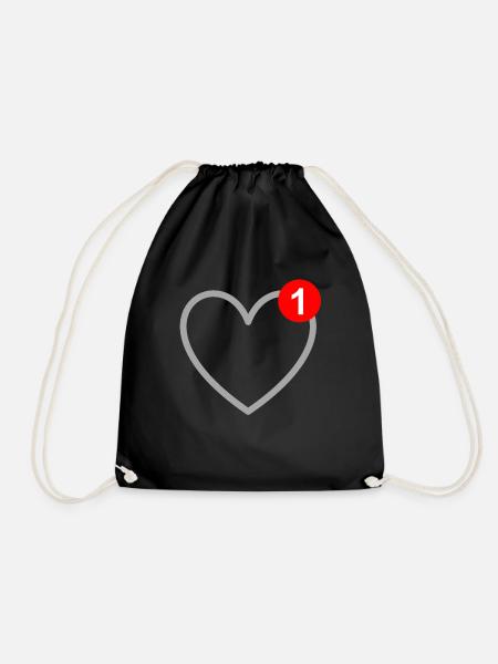 The love - message - SMS - in love - Drawstring Bag - black